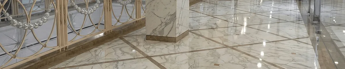 Beautiful marble floor professionally installed in Fresno, CA
